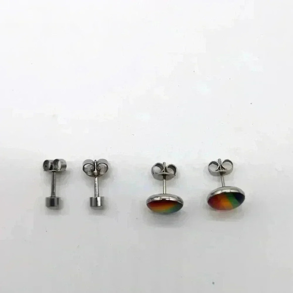LGBTQ Pride Stainless Steel earring set - Picture 2 of 3